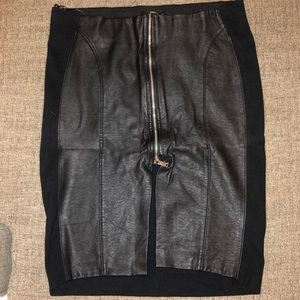 Zara Vegan Leather Pencil Skirt
